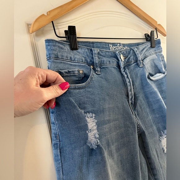 Resfeber Los Angeles Designer Medium Wash, Distressed Jeans Women’s Size 6 - Picture 6 of 16